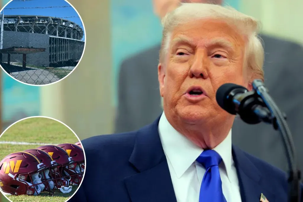 Trump mengancam kesepakatan stadion $3,7 miliar Commanders karena perubahan nama Redskins